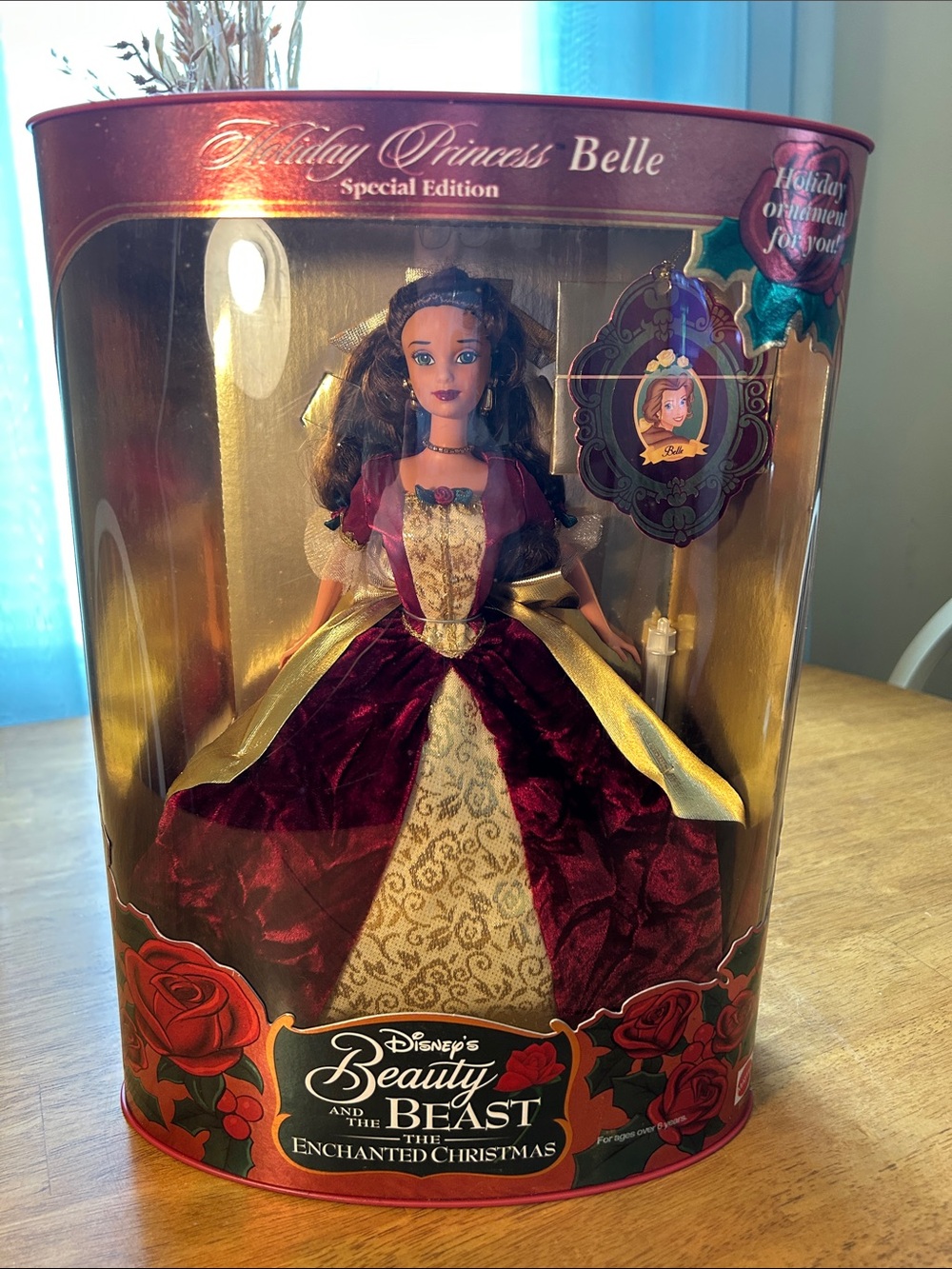 Disney Beauty and the Beast Holiday Belle Doll - Burgundy & Gold